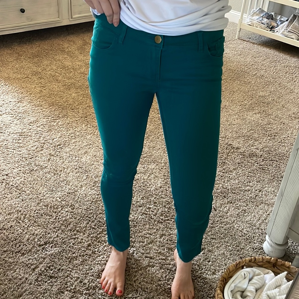 Teal jeans!